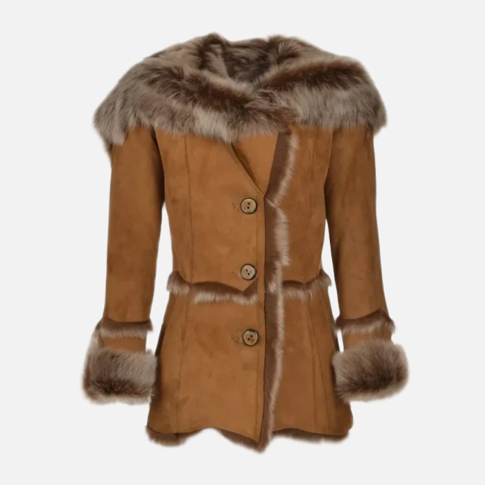 Vintage Longhaired Fur Leather Overcoat