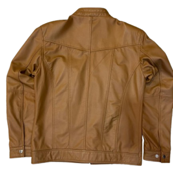 Menβs J9 Distressed Leather Jacket - Image 2