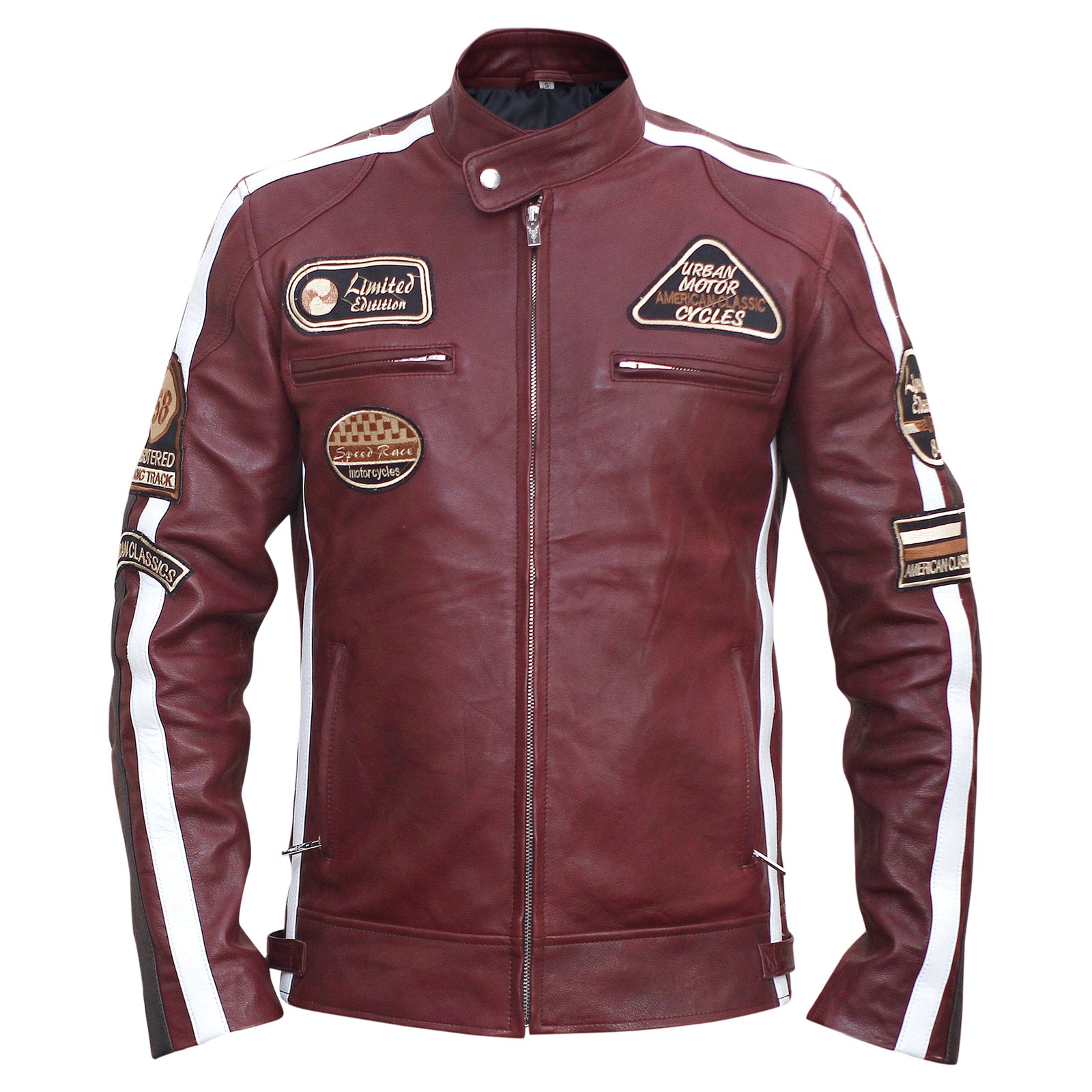 Men's Maroon Limited Addition Leather Jacket