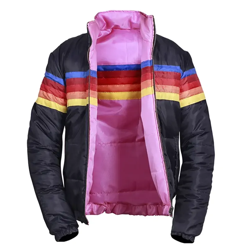 Aviator Nation Two in One Pink Black Puffer Jacket - Image 11