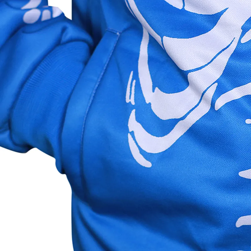 Men’s Skeleton Bones Skull Hooded Sweatshirt - Image 4