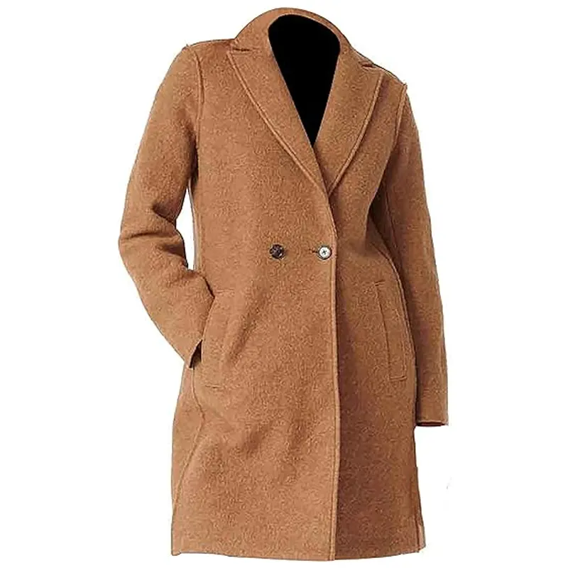 Classic Winter Woolen Brown Overcoat