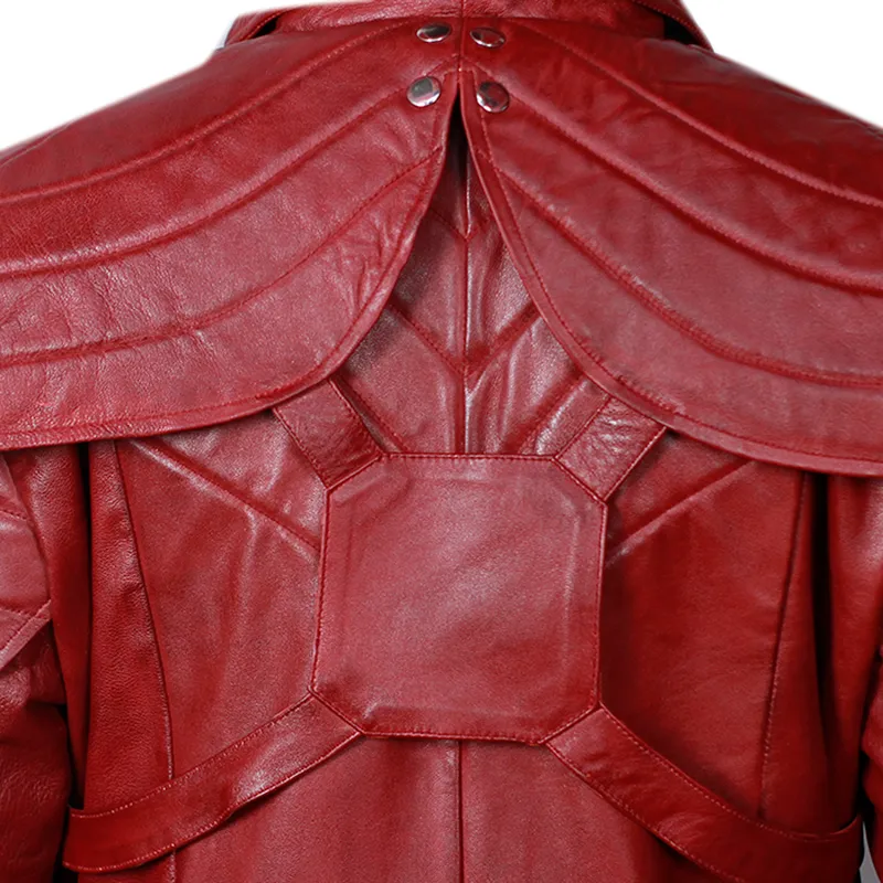 Mars Maroon Leather Coat - Image 3