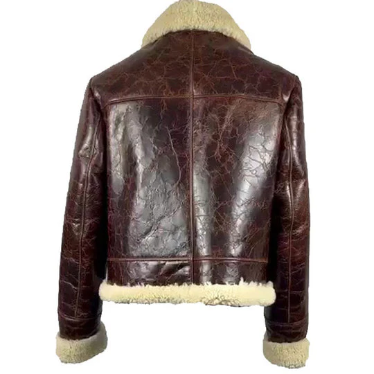 Wayne Nash Brown vintage oxblood B3 Bomber Jacket - Image 4