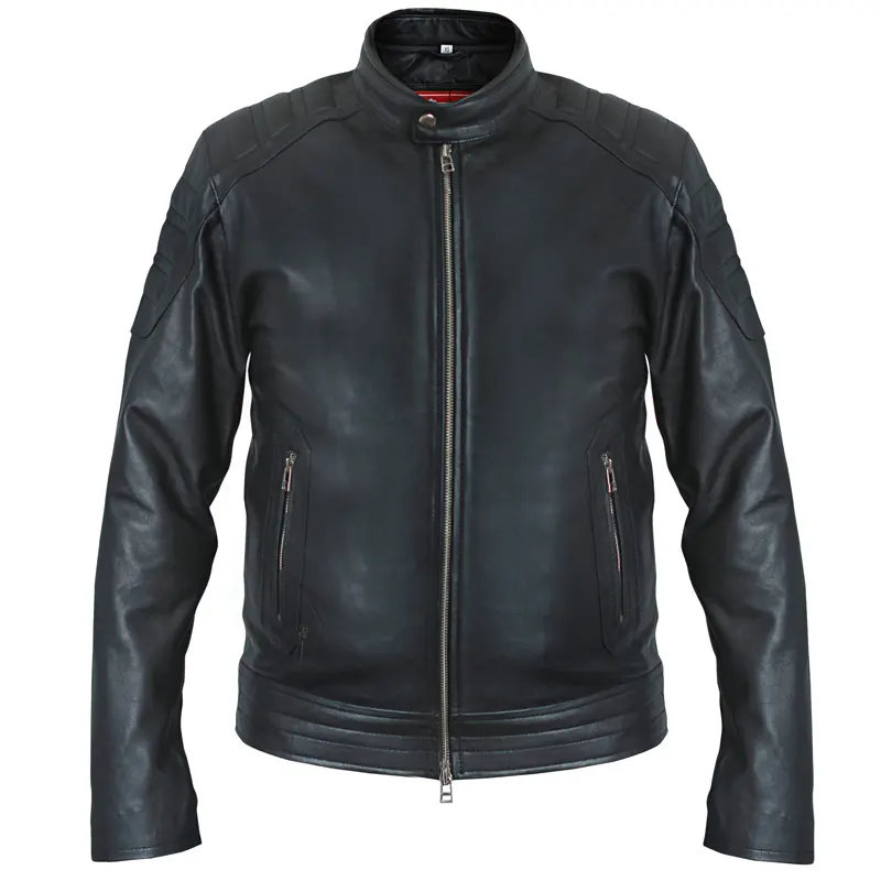 Jensen Huang Black Motorcycle Genuine Leather Jacket