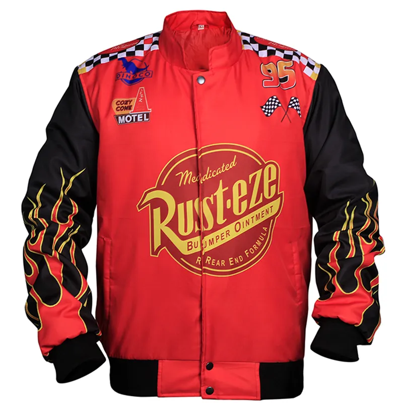 Lightning McQueen Racing Varsity Bomber Jacket