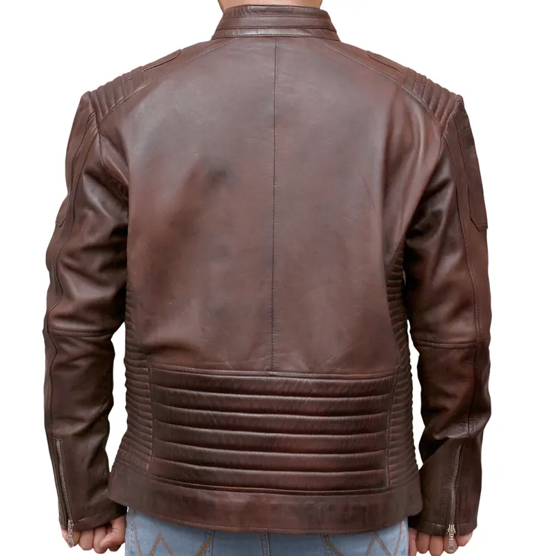 Vintage Streetwear Retro Biker Leather Jacket - Image 7
