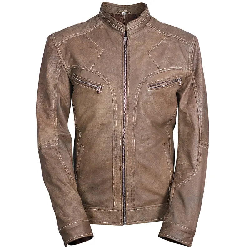 Men's J9 Distressed Leather Jacket