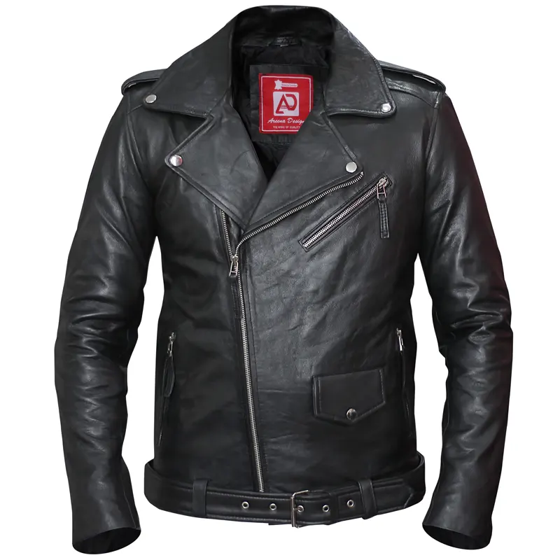 Men's Slim Fit Biker Style Leather Jacket
