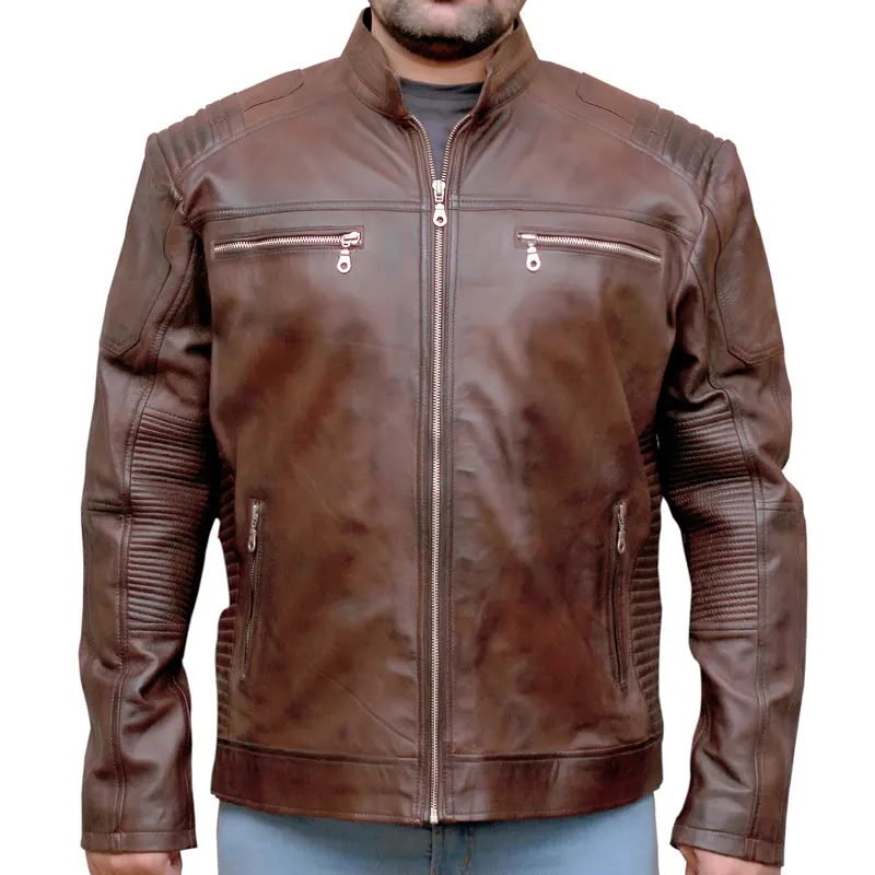 Vintage Streetwear Retro Biker Leather Jacket
