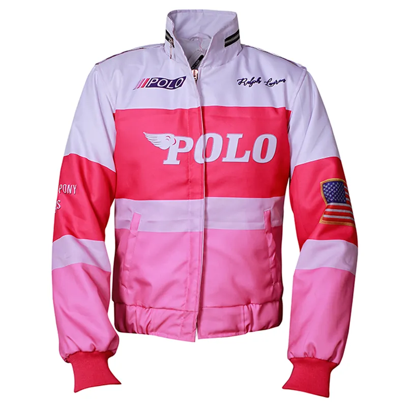 Pink Pony Cotton Canvas Bomber Jacket