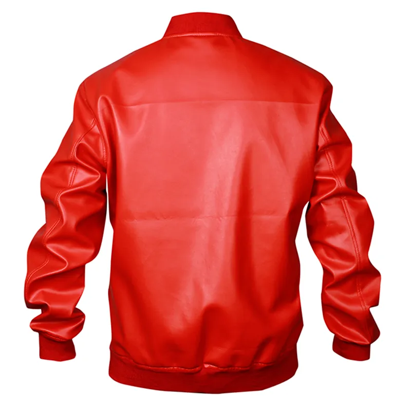 Men Light Weight Bomber Soft Lamb Leather Jacket - Image 2