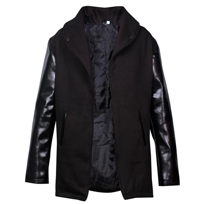 Short Cashmere Blended Fabrics Leather Handmade Coats