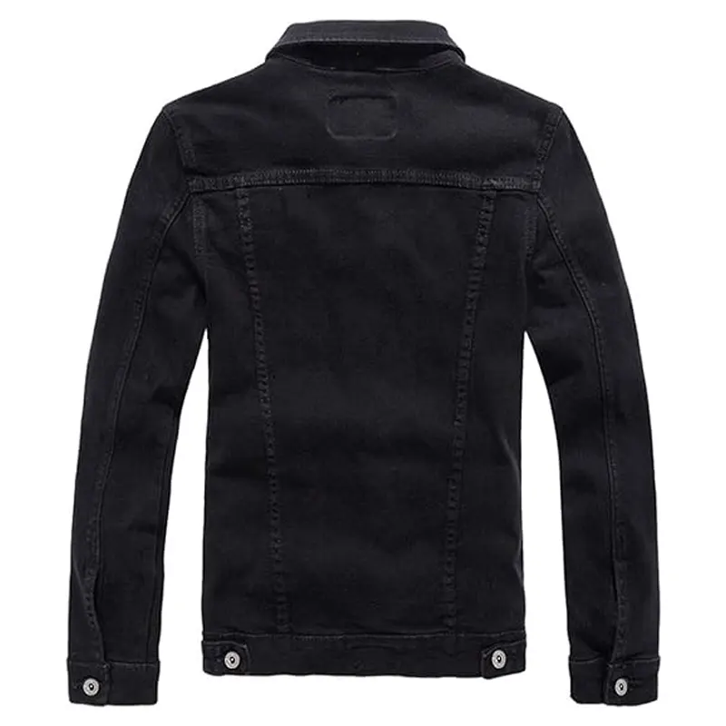 Classic Slim Fit Motorcycle Jean Jacket - Image 2