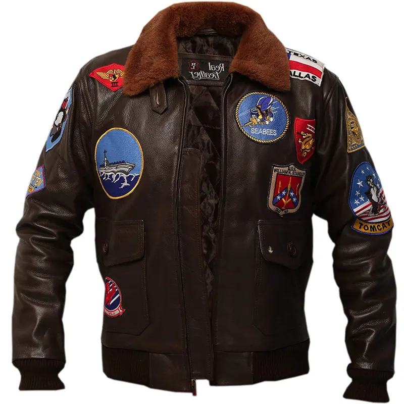 Tom Cruise Maverick Top Gun Dark Brown Leather Jacket