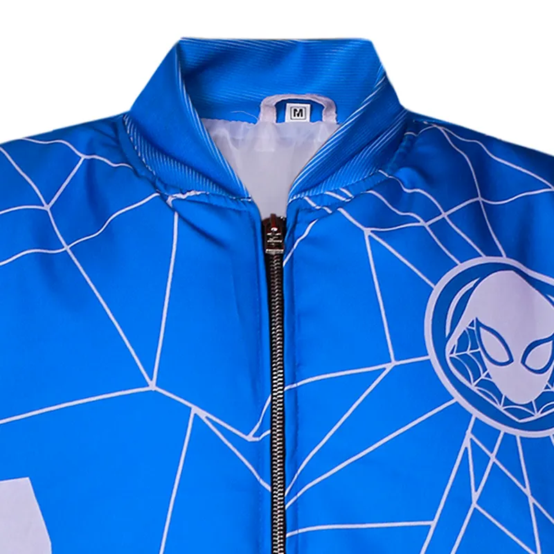 Classic Blue Bomber Jacket For Men and Women - Image 5