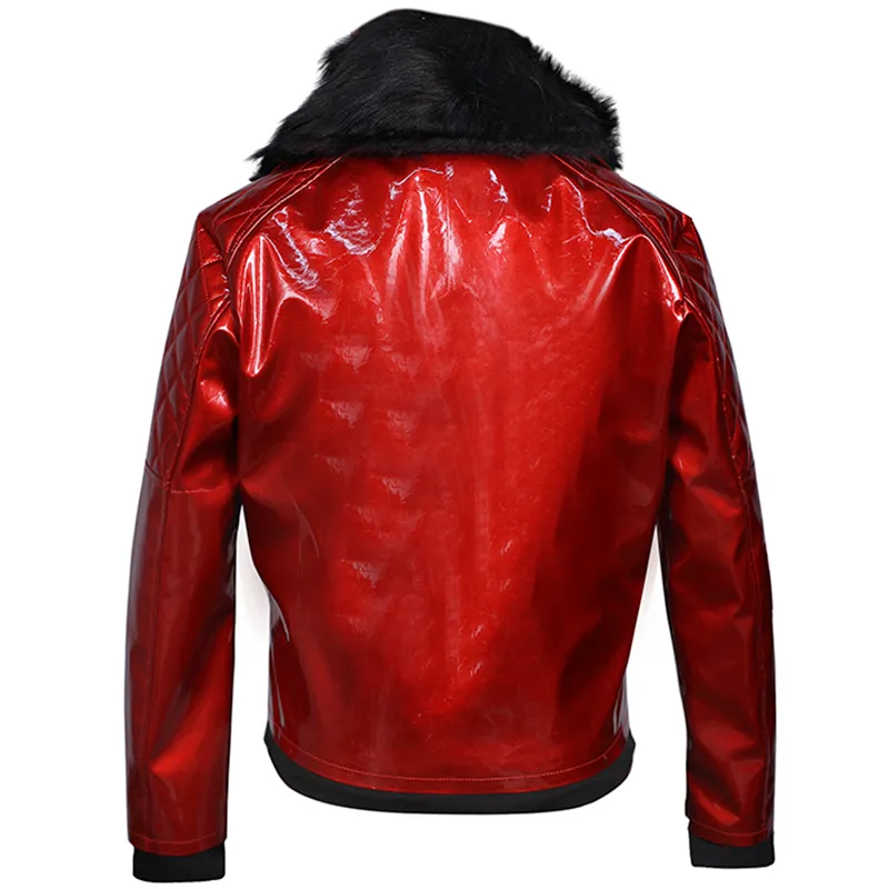 WWE Seth Rollins Quilted Red Leather Jacket - Image 2