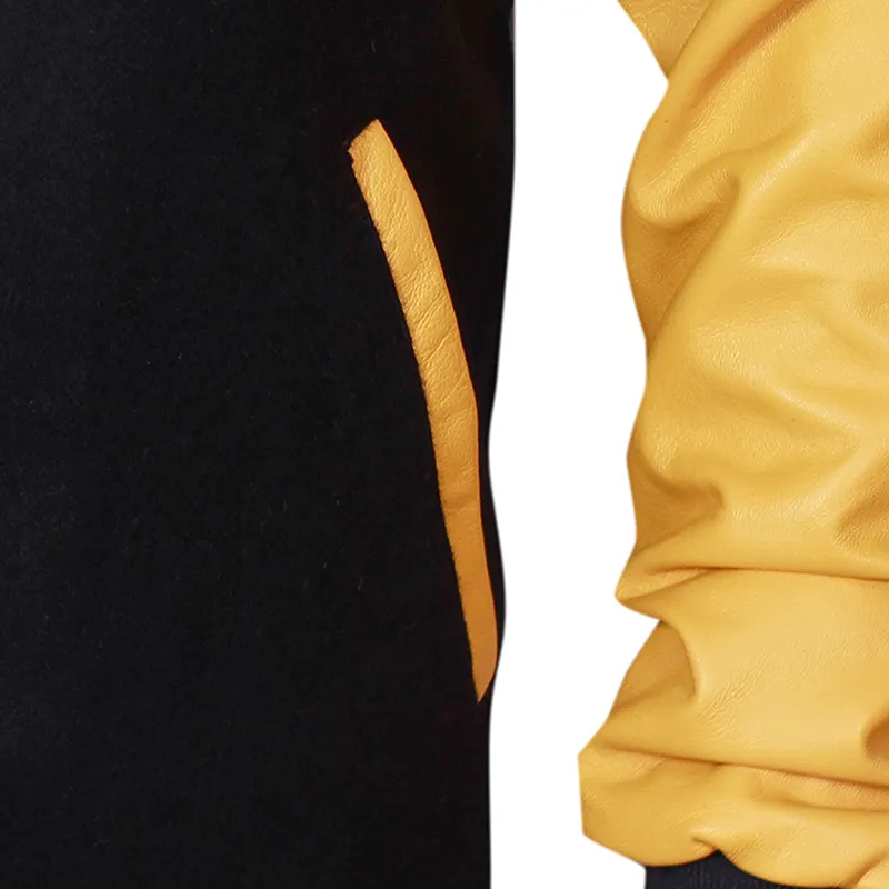 Men's Varsity Baseball Letterman Bomber Jacket - Image 5