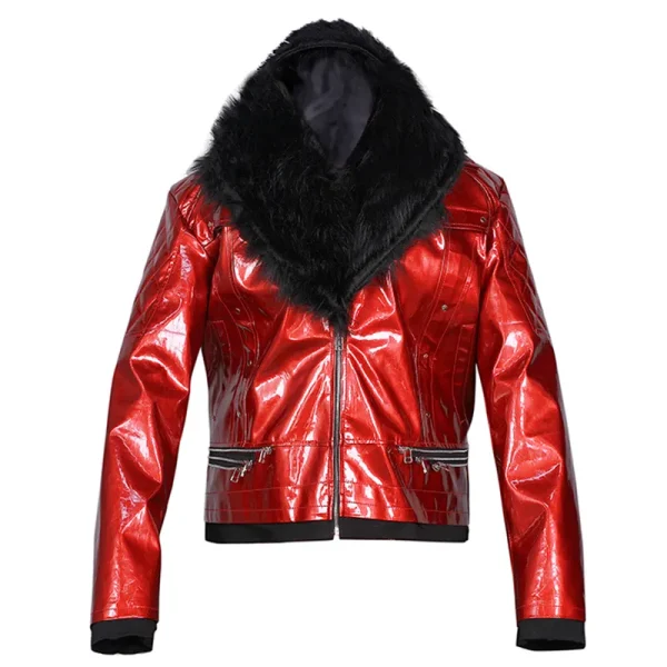 WWE Seth Rollins Quilted Red Leather Jacket